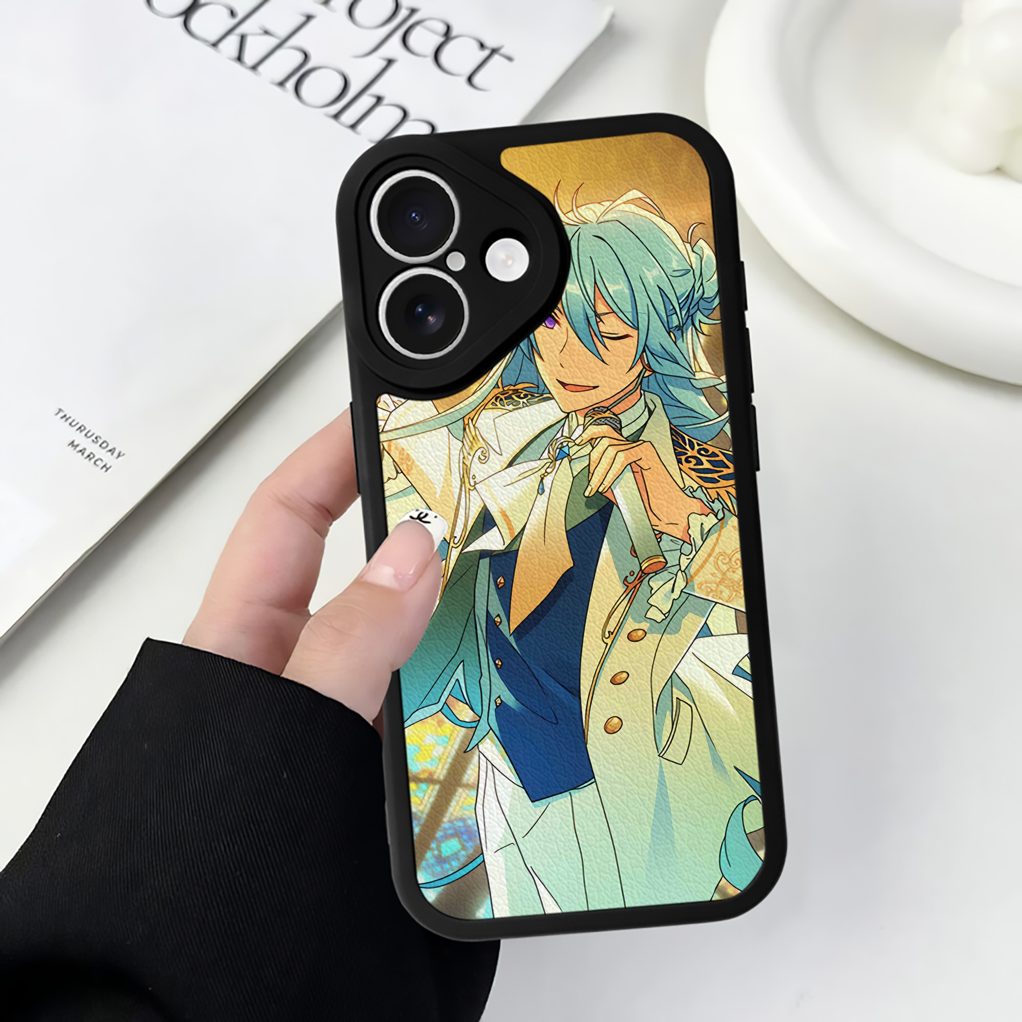 （画像用） あんさんぶるスターズ! Ensemble Stars 【iPhone 16シリーズ対応】シリコンスマホケース（レザー調） 材質：シリコン
